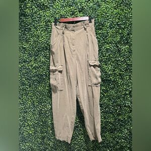 H&M High Waisted Green Cargo Pants
